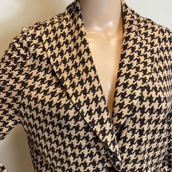 Classiques Entier houndstooth print  jacket Y2K size L - Picture 6 of 11